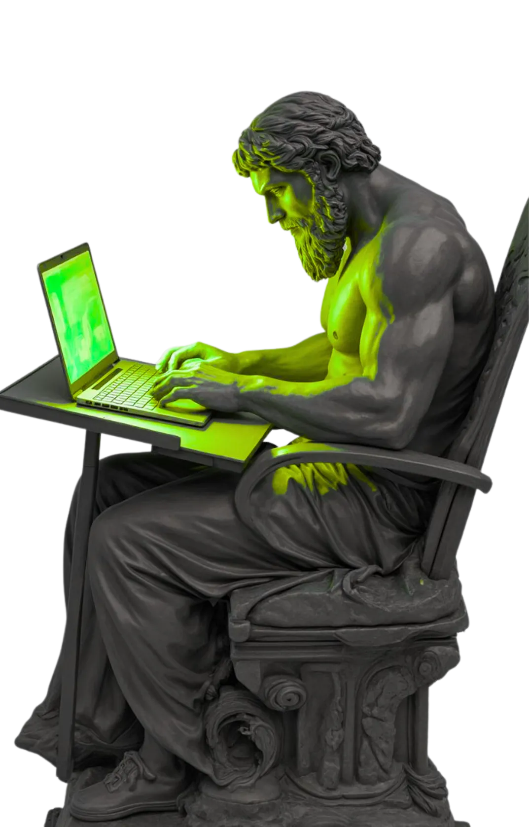 man on computer